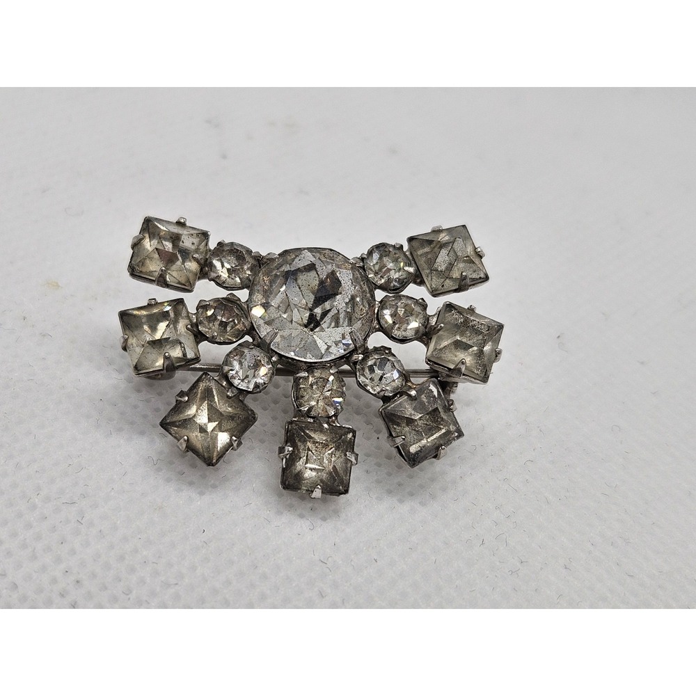 Vintage Rhinestone Brooch Pendant‎ - Picture 2 of 7
